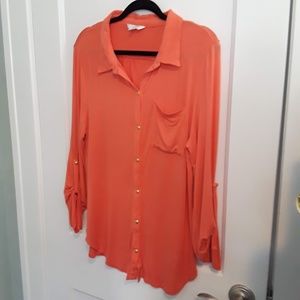 Charming Charlie Button Down Blouse Size L